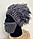 Зимова шапка RESTEQ з бородою і дредами сіра тепла оригінальна унісекс-шапка з бородою, що відстібається, оригінальна, фото 4