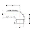 Кут чавунний 2" НР, фото 2