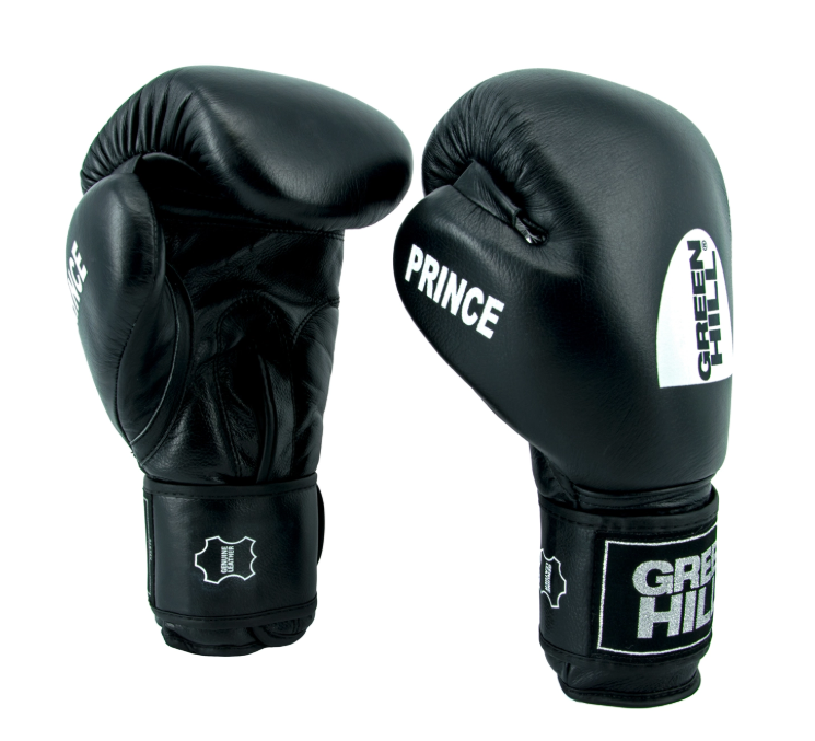 Рукавички бокс GREEN HILL PRINCE шкіра чорний, фото 1