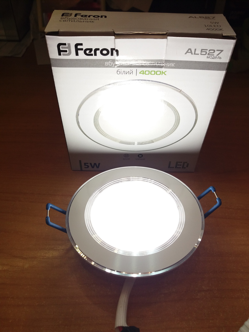 Светильник светодиодный Feron AL527 5W белый (LED панель) встраиваемый точечный - фото 3 - id-p250455529