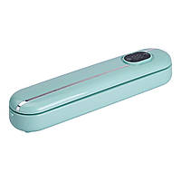 Вакууматор побутовий для сухих і вологих продуктів 300 Вт вакуумний пакувальник з пакетами Бірюзовий