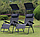 Розкладне крісло шезлонг LEOBRO Zero Gravity Black з козирком (LB-ZGC-T1-BLK), фото 3