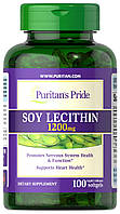 Лецитин із сої, Soy Lecithin, Puritan's Pride, 1200 мг, 100 гелевих капсул