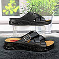 Шльопанці жіночі Serra чорні еко-шкіра з пряжкою 4921, фото 2