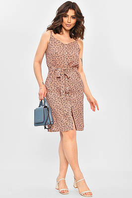 Сарафан жіночий рожевого кольору з принтом р.42 202559T Безкоштовна доставка