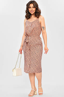 Сарафан жіночий рожевого кольору з принтом 202560T Безкоштовна доставка