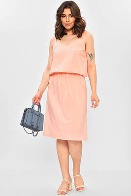 Сарафан жіночий однотонний персикового кольору 202601T Безкоштовна доставка