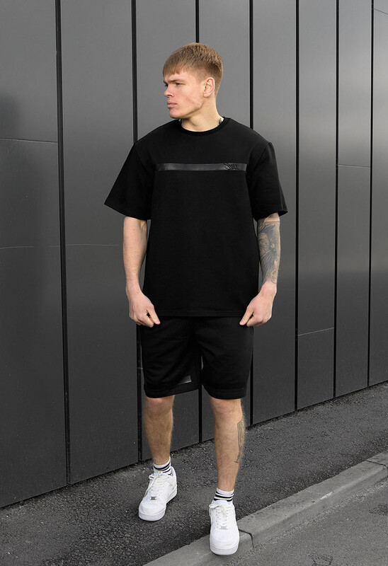 Літній костюм чорного кольору Staff ra black oversize, фото 1