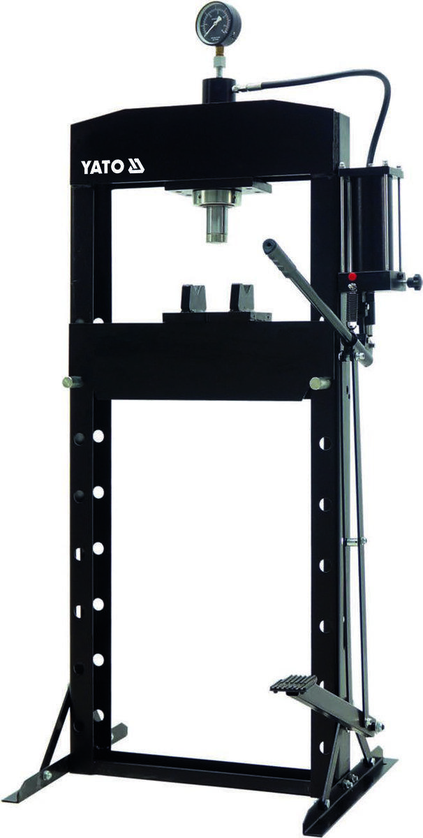 Прес гідравлічний рамний YATO; навантаж- 30т, роб зона- 0-1030мм проліт рами- 530мм, хід штока-160мм