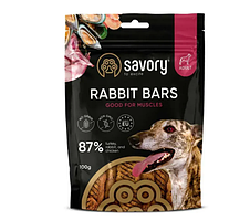 Ласощі для собак Savory Bars With Rabbit, батончики з кроликом, 100 г