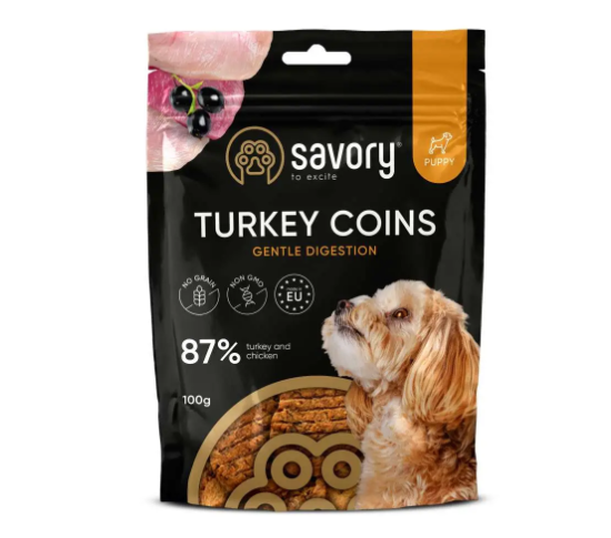 Ласощі для цуценят з індичкою Savory Puppy Coins With Turkey