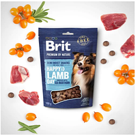 Ласощі для собак Brit Premium Semi Snacks Lamb with Sea Buckthorn напіввологі з ягням і обліпихою 180 г