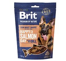 Ласощі Brit Premium Semi-moist Snacks Salmon with Dill напіввологі для cобаків із лососем і укропом 180 г