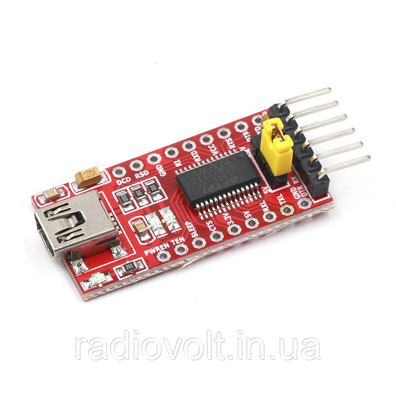USB - TTL конвертер FT232RL 3.3/5В miniUSB (UART RS232 TTL)
