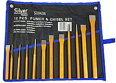 Набір зубил, кернерів та виколоток 12 од Silver S10636