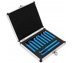 Набір токарних ножів 12х12 мм 11 шт в кейсі Silver S10883