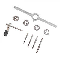 Набір плашок M4-M8, мітчиків M4-M8, 10 од. INTERTOOL SD-8025