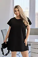 Женское платье с коротким рукавом цвет черный