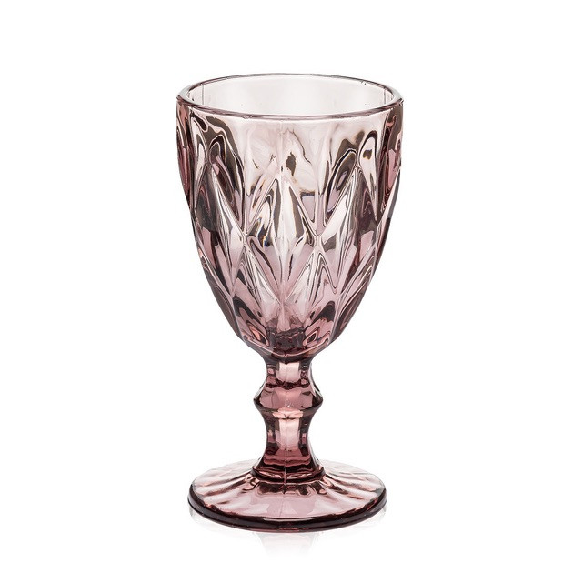 Набір келихів для вина Glassware 6 шт. Подарункові кольорові скляні фужери для коктейлів 300 мл Бордо