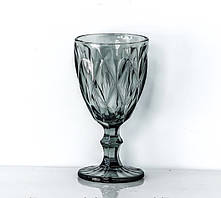 Набір келихів для вина Glassware 6 шт. Подарункові кольорові скляні фужери для коктейлів 300 мл Сірий