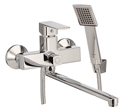 Змішувач для ванни з душовою лійкою HAIBA KUBUS 006 EURO латунь хром (HB0793) картридж