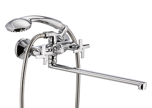 Змішувач для ванни з душовою лійкою MIXXUS Premium GALAXY 140 латунь хром (MI0621)