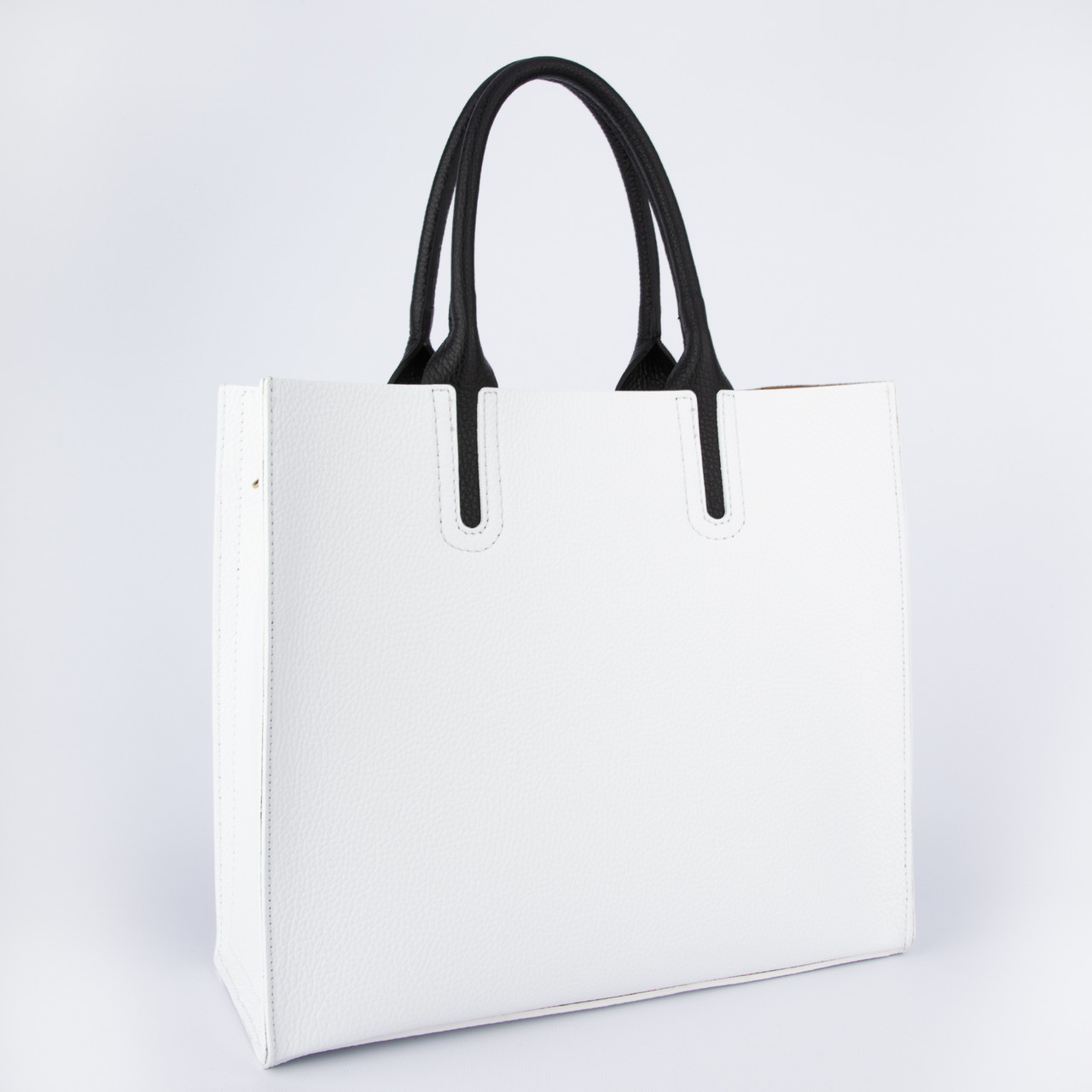 Сумка жіноча шкіряна з 2 ручками Virginia Conti 03479 офісна біла, фото 1