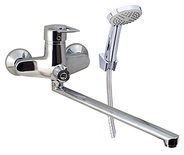 Змішувач для ванни з душовою лійкою G-FERRO HANSBERG 006 хром (GF0006) картридж