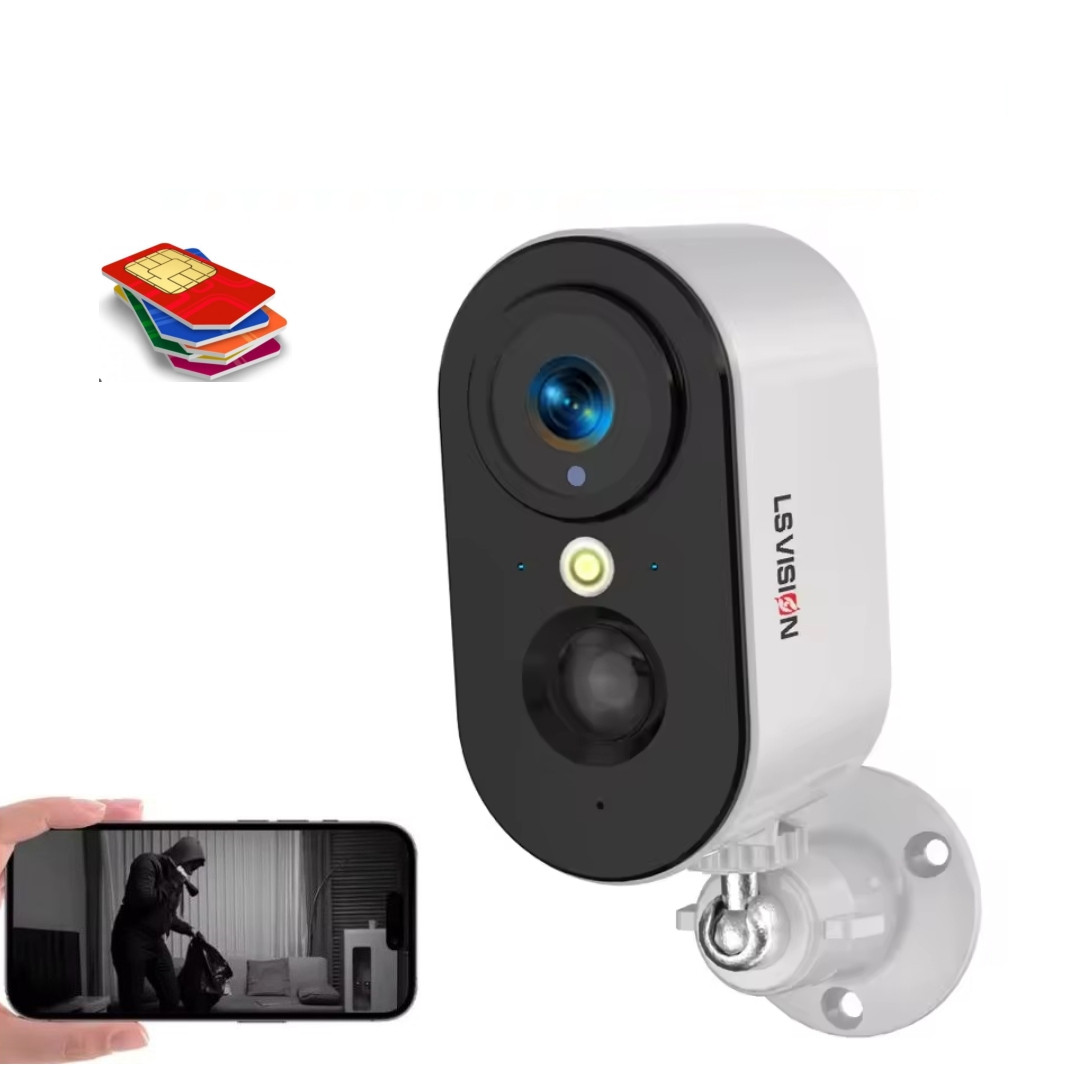 Акумуляторна IP-камера безпеки з SIM-картою LS VISION BC2-4G 4MP. UBox
