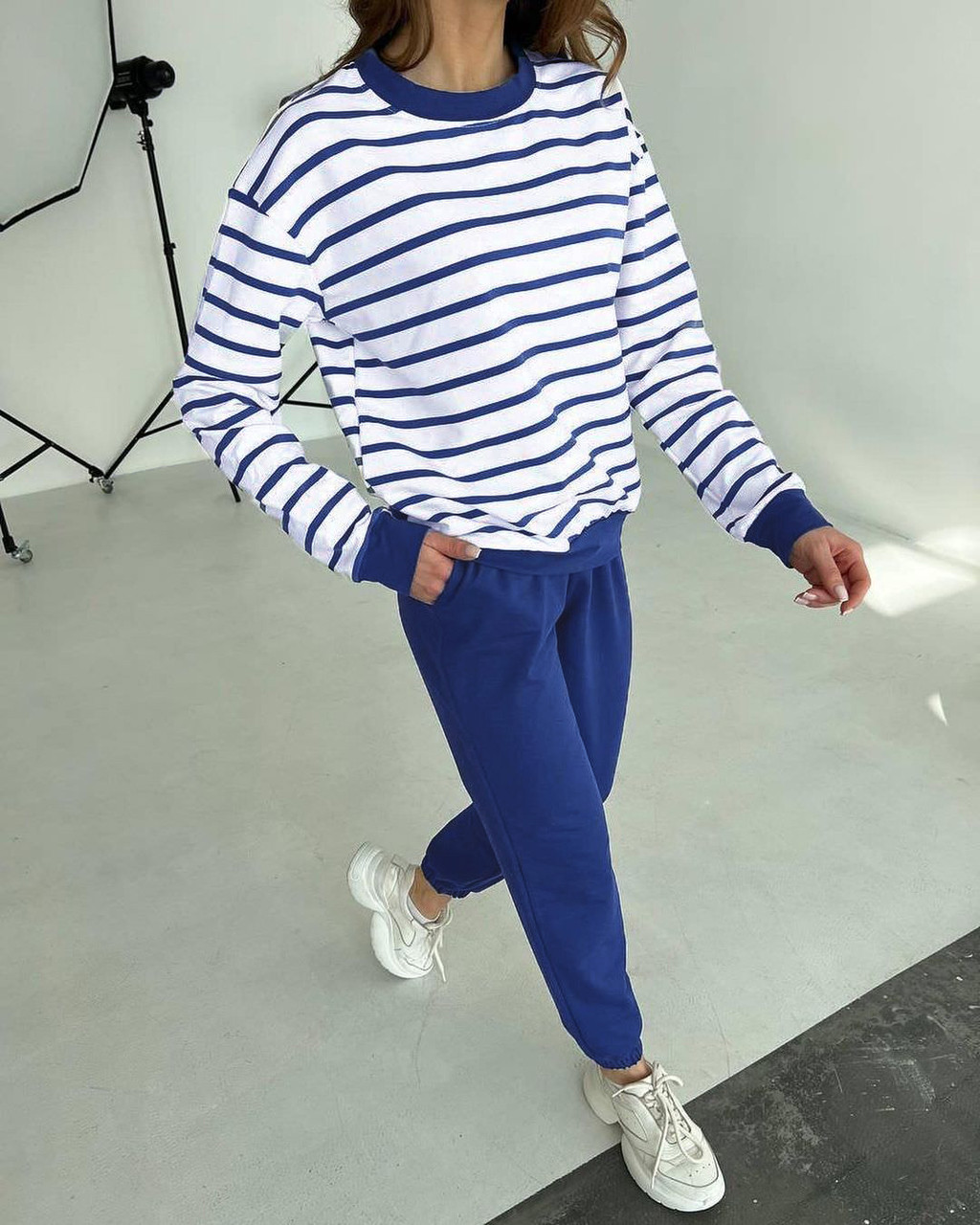 Демісезонний костюм у смужку "Delight" Батал, фото 1