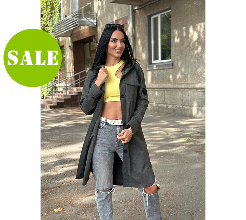 Жіночий кашеміровий кардиган із капюшоном "Dila" Норма, фото 1