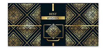 Конверт для грошей чоловічий Best wishes, № 2824