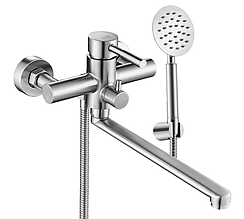 Змішувач для ванни з душовою лійкою MIXXUS SUS-006 нержавіюча сталь (MI5994) картридж