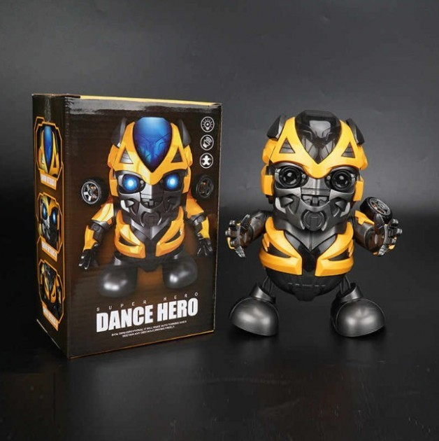 Музична іграшка Super toys Dance Hero BUMBLEBEE 998-1 мелодія, підсвічування, танцюючий робот Бамблбі