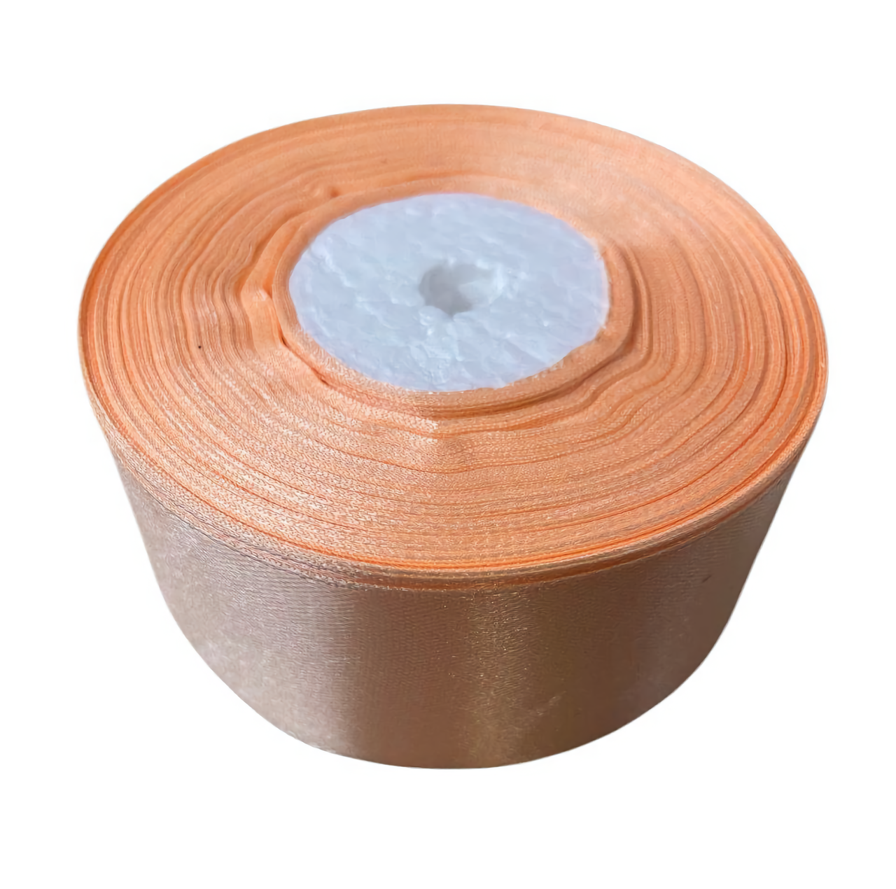 Атласна стрічка персик 4 см × 36 ярдів для декору, упаковки, флористики