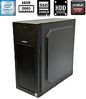 Ігровий комп'ютер GameMax MB980AF Black/Core i7-4790S 3.20GHz/16GB DDR3/SSD 240GB+HDD 500GB/Radeon RX 570 4GB/ATX/400W Б/В
