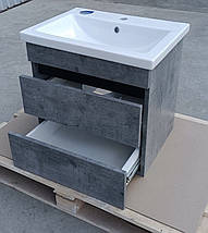 Тумба підвісна Minimal Grey 80 см з умивальником Комо, фото 5