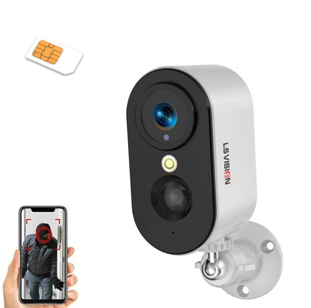 Акумуляторна IP-камера безпеки з SIM-картою LS VISION BC2-4G 4MP. UBox