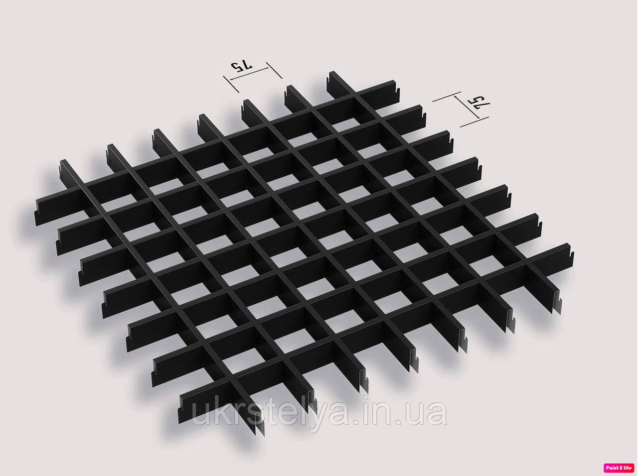 Грильято чорний 75х75, фото 1