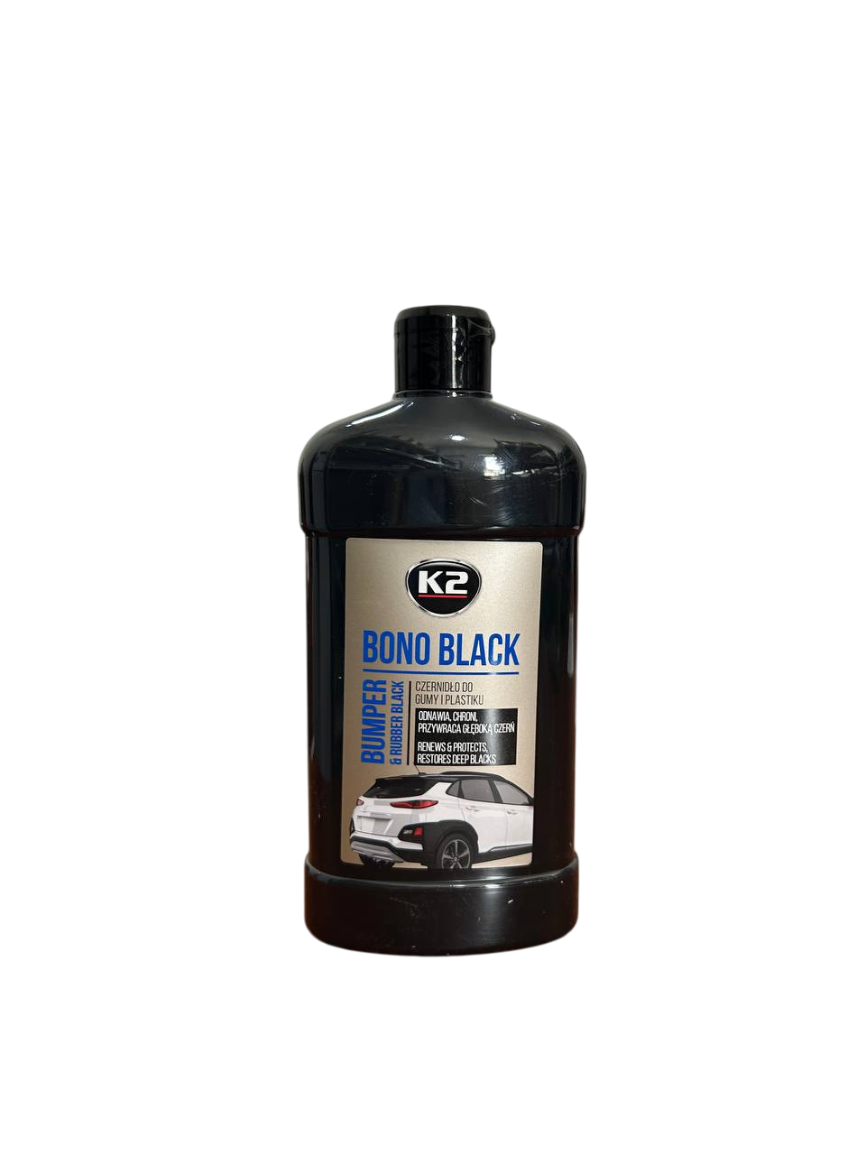 Чорнитель для шин, гуми, пластику K2 Bond Black 500ml, засіб конвалації шин