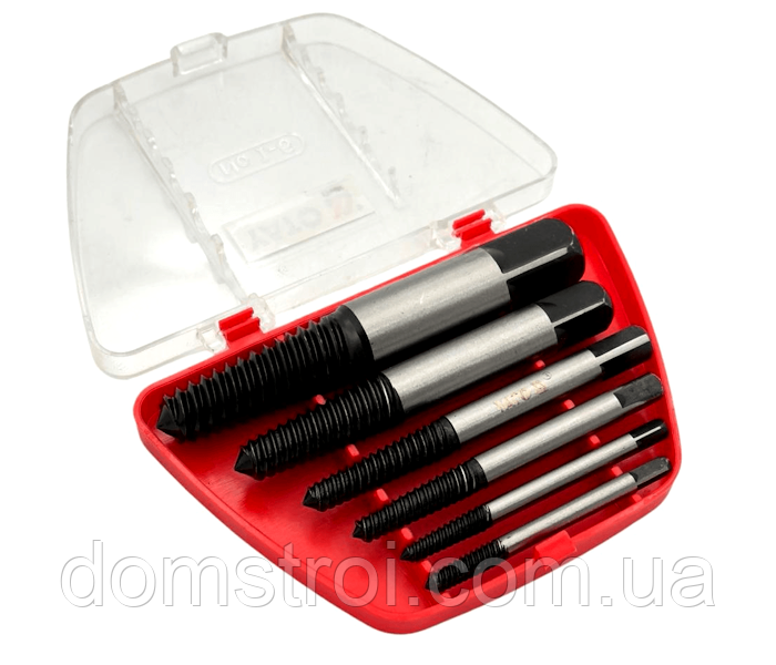 Набір екстракторів для зламаних гвинтів 3-25 мм (6 шт) YATO YT-0590