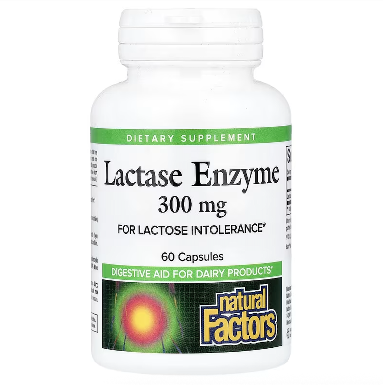 Natural Factors, фермент лактаза, 9000 FCC ALU, 60 капсул, фото 1