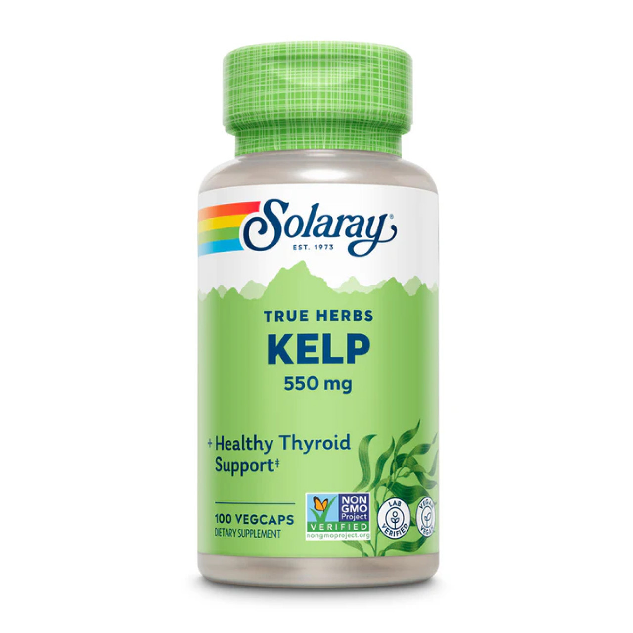 Бурі водорості True Herbs Kelp 550 мг 100 вегетаріанських капсул, фото 1