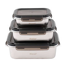 Набір харчових контейнерів із нержавіючої сталі Outwell Camper Food Box Set 3 шт (651210)