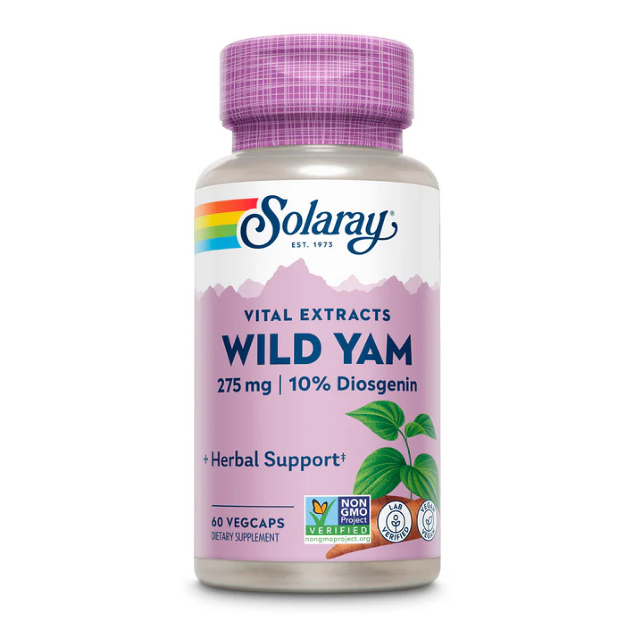 Екстракти дикого ямсу Solaray Vital Extract Wild Yam Root 275мг 60 капсул, фото 1
