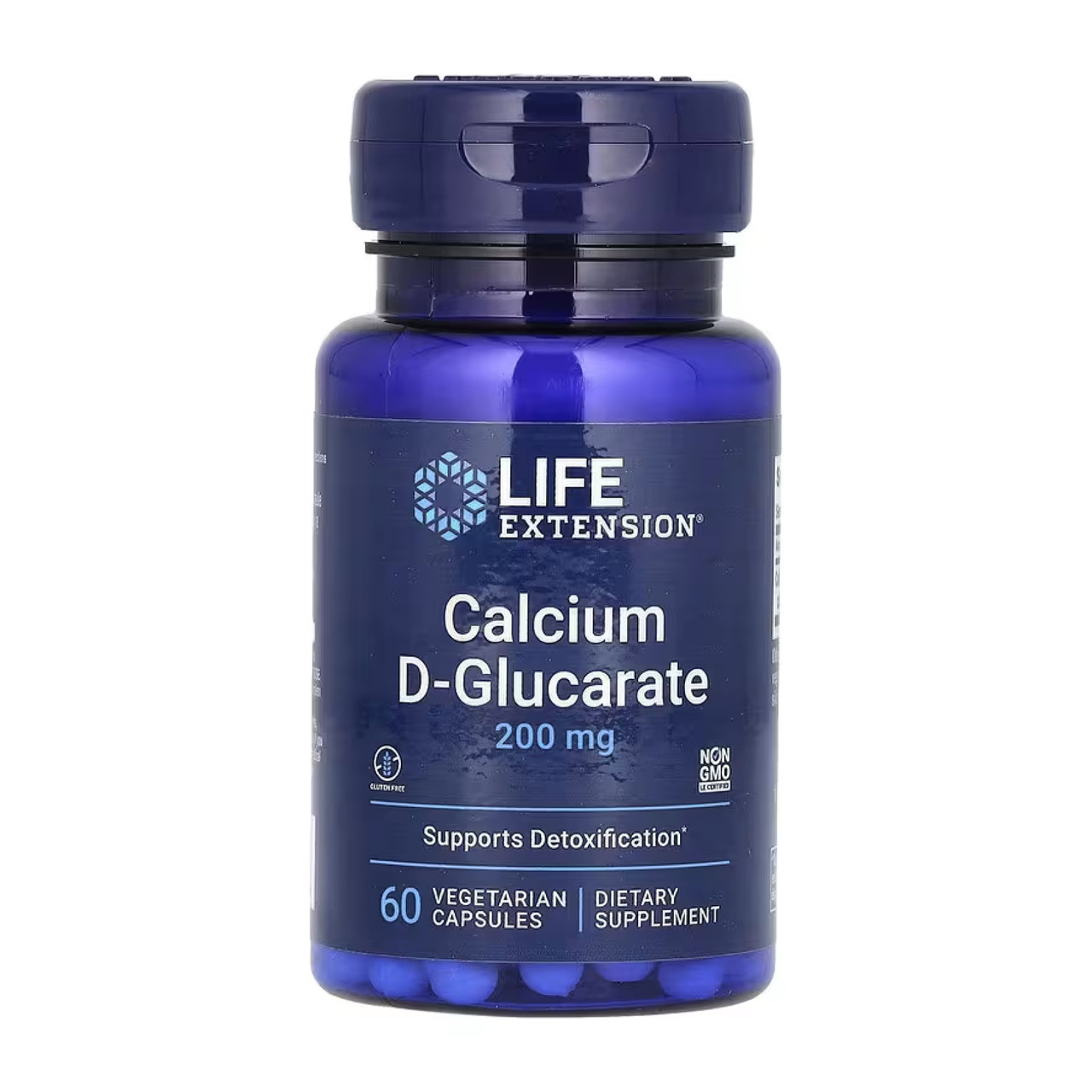 Кальцію D-глюкарат Life Extension Calcium D-Glucarate 200 мг 60 вегетаріанських капсул, фото 1