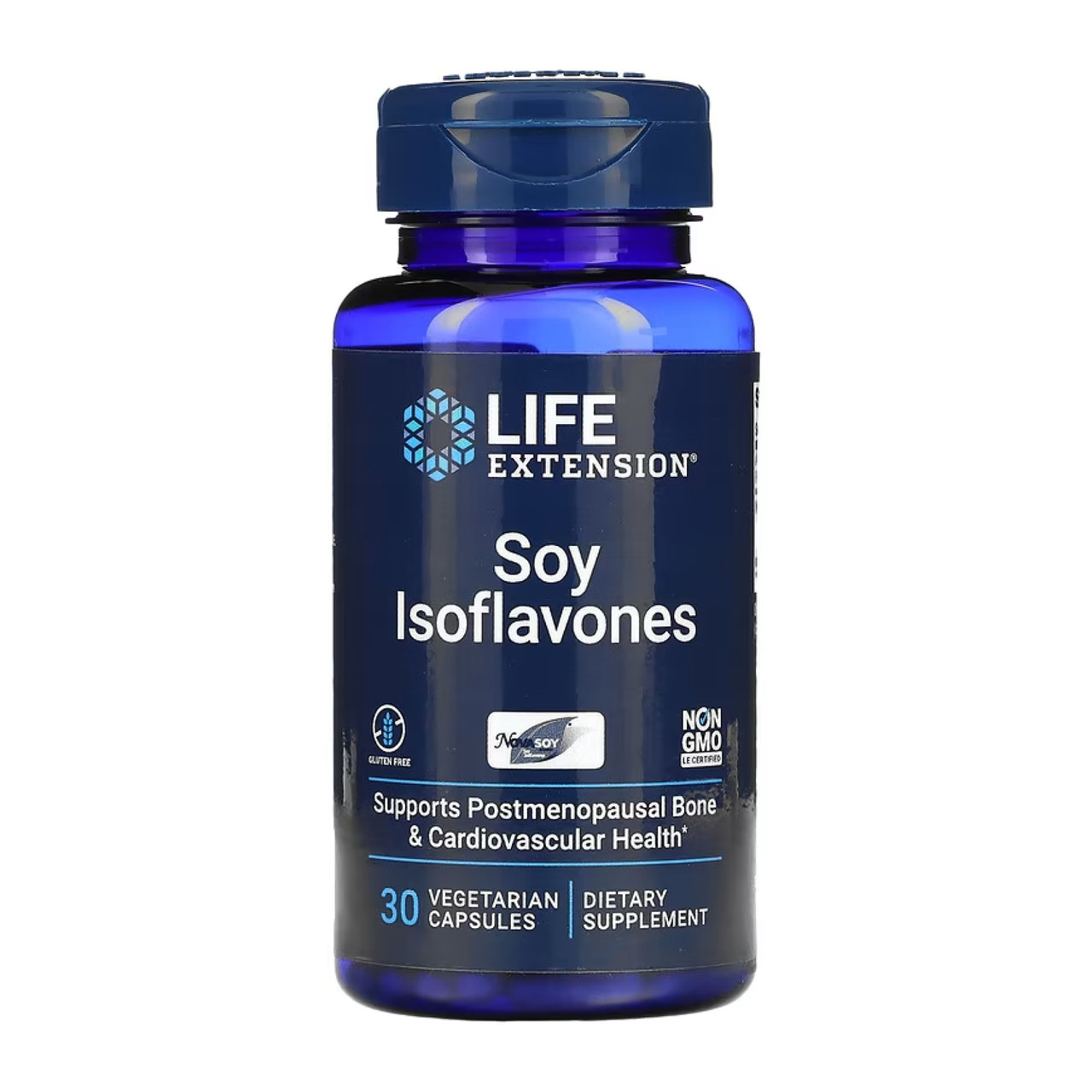 Ізофлавони сої Life Extension Soy Isoflavones 30 вегетаріанських капсул (135 мг в 1 капсулі), фото 1