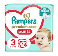 Підгузки-трусики Pampers Premium Care Pants розмір 3 (6-11 кг) 48 шт