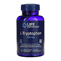 L-Триптофан Life Extension L-Tryptophan 500 мг 90 вегетаріанських капсул