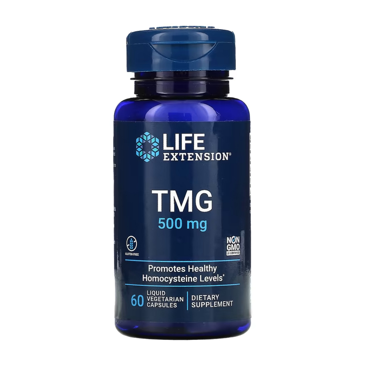 Триметилгліцин ТМГ Life Extension TMG 500 мг 60 вегетаріанських капсул, фото 1